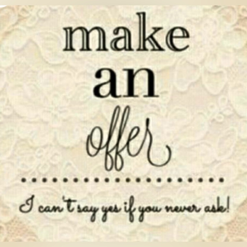 Make An Offer Decorative Sign - Cream and Black